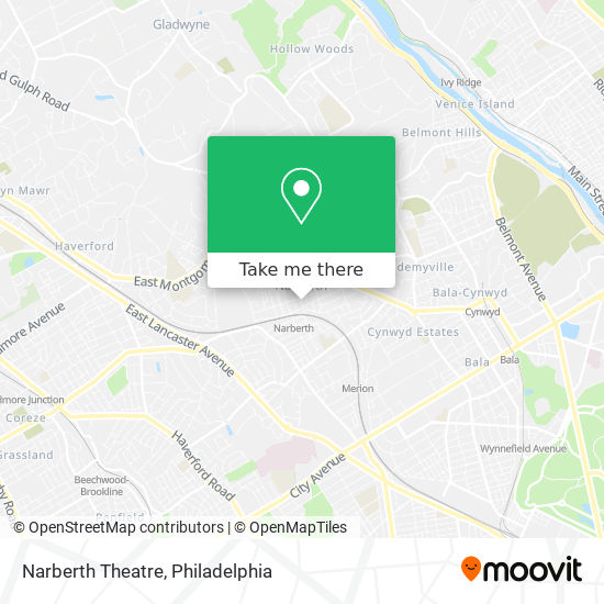 Mapa de Narberth Theatre