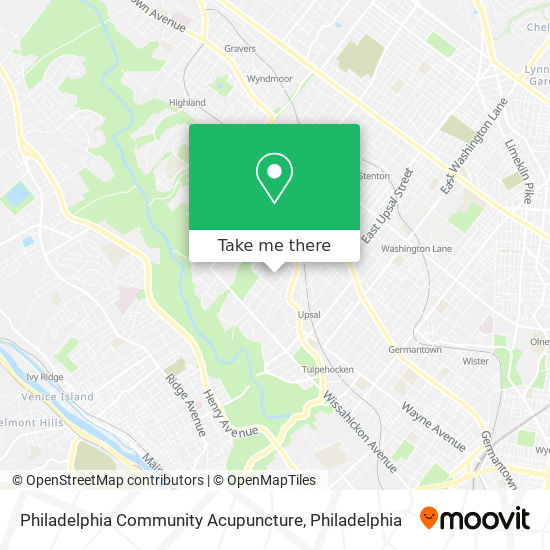 Philadelphia Community Acupuncture map