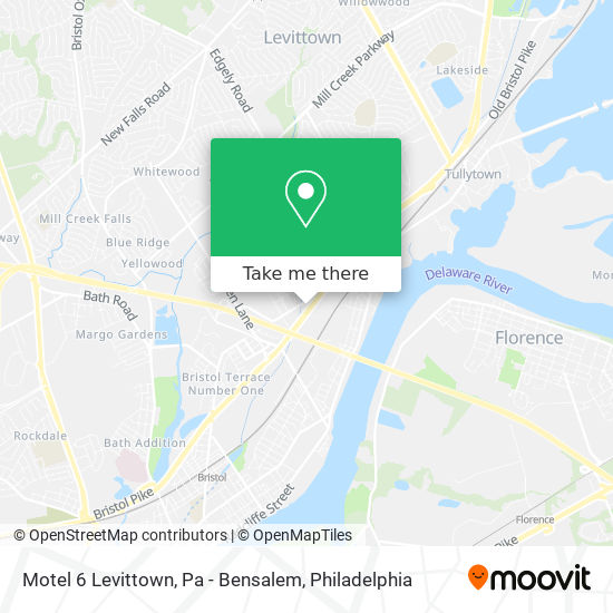 Mapa de Motel 6 Levittown, Pa - Bensalem