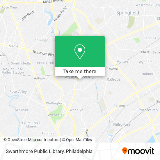 Swarthmore Public Library map