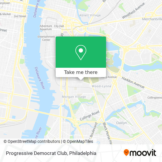 Progressive Democrat Club map