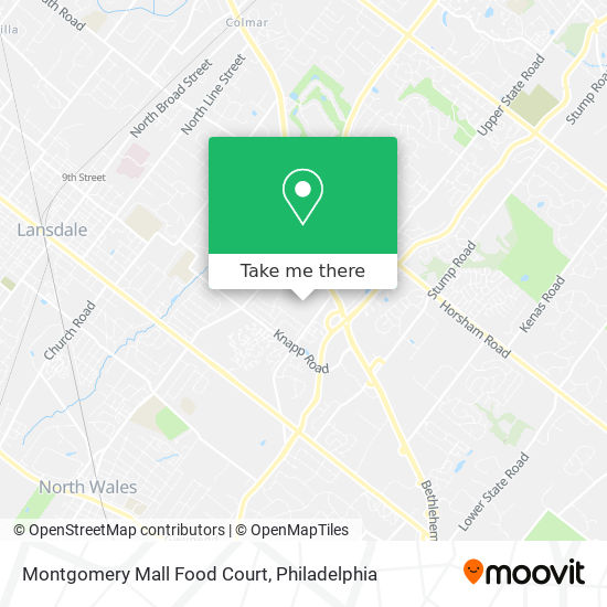 Mapa de Montgomery Mall Food Court