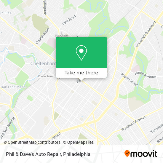 Mapa de Phil & Dave's Auto Repair