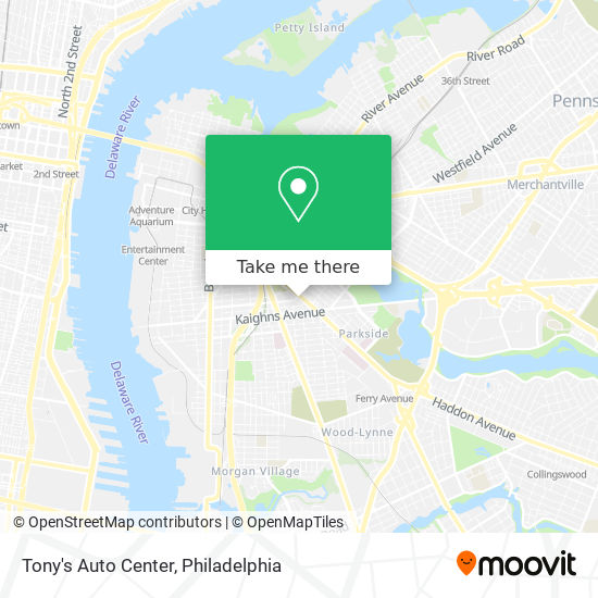 Tony's Auto Center map