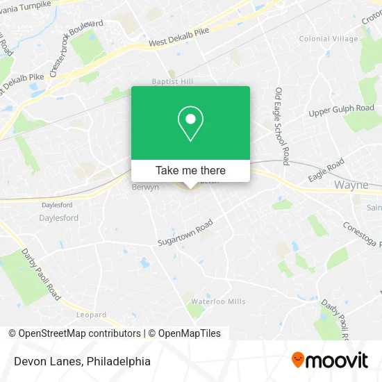 Mapa de Devon Lanes