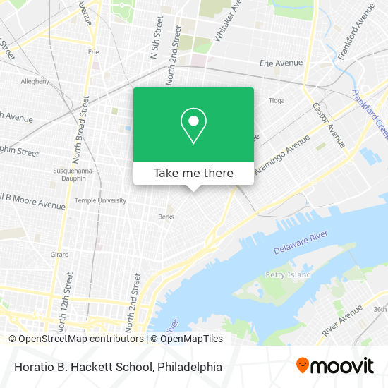 Horatio B. Hackett School map