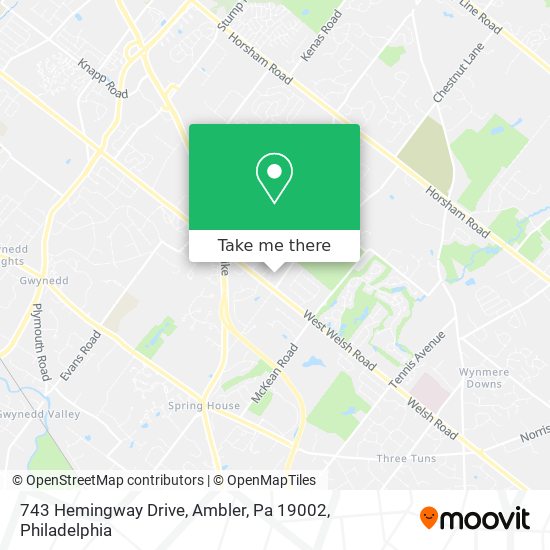 743 Hemingway Drive, Ambler, Pa 19002 map