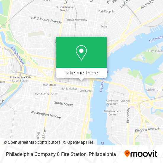 Philadelphia Company 8 Fire Station map