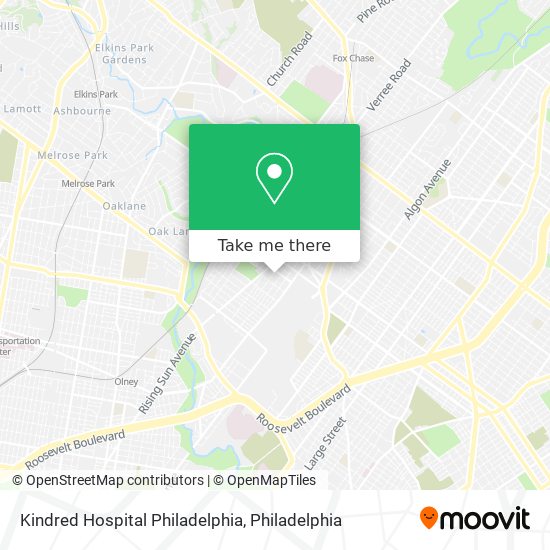 Mapa de Kindred Hospital Philadelphia
