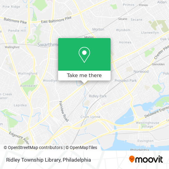 Ridley Township Library map