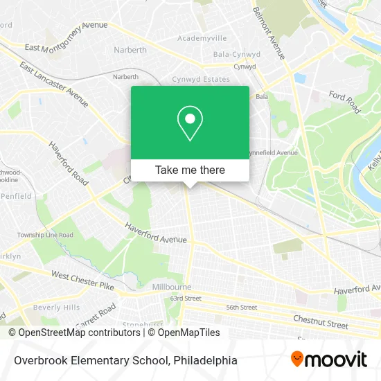 Overbrook Elementary School map