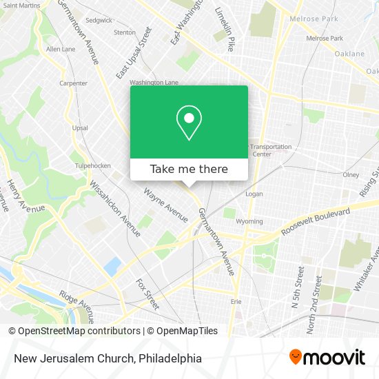 New Jerusalem Church map