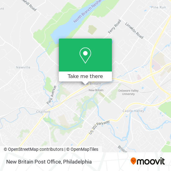 New Britain Post Office map