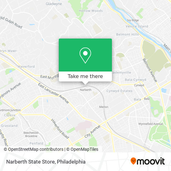 Narberth State Store map