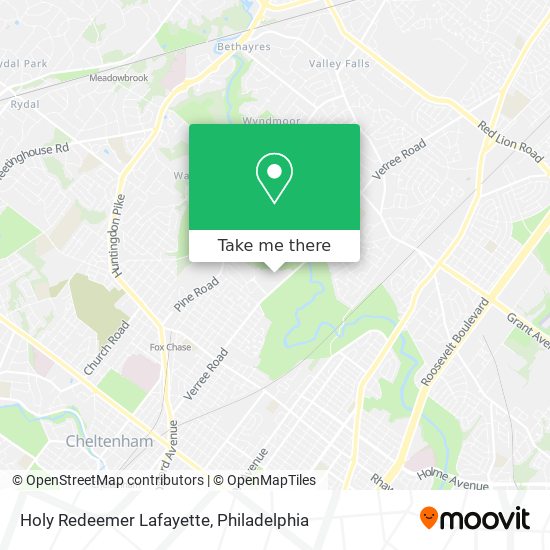 Holy Redeemer Lafayette map