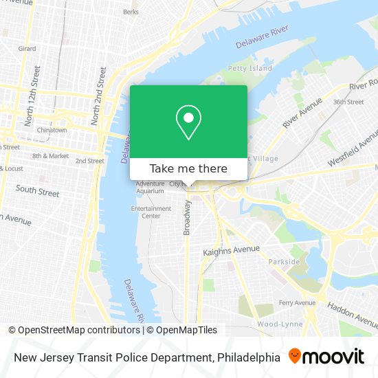 Mapa de New Jersey Transit Police Department