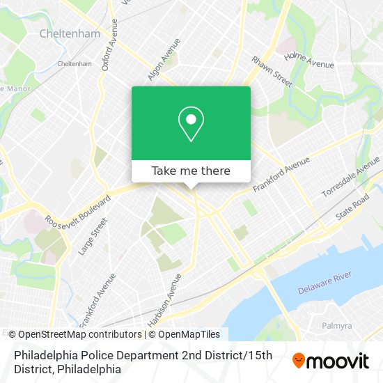 Philadelphia Police Department 2nd District / 15th District map