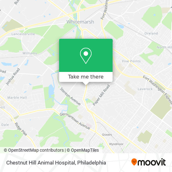 Chestnut Hill Animal Hospital map