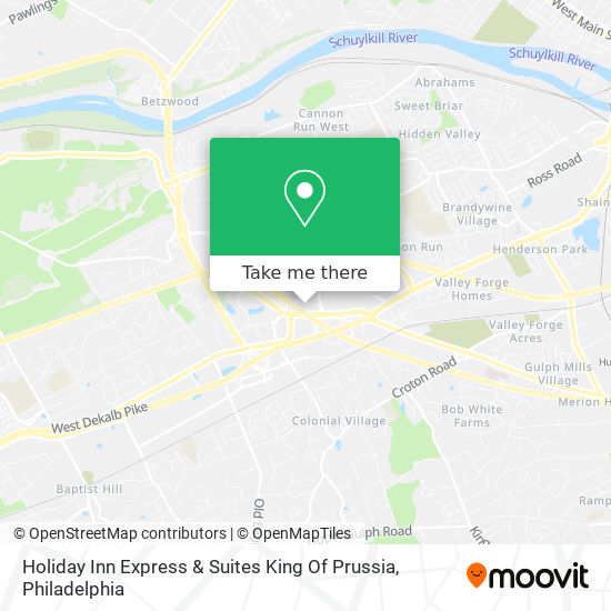 Holiday Inn Express & Suites King Of Prussia map