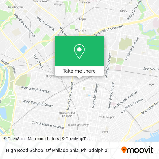 High Road School Of Philadelphia map