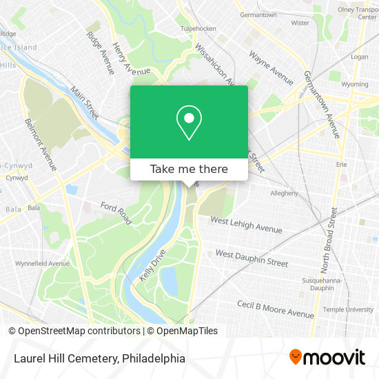 Mapa de Laurel Hill Cemetery