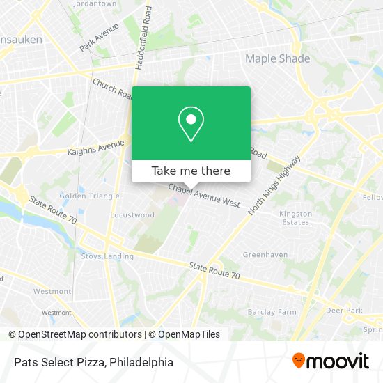 Mapa de Pats Select Pizza