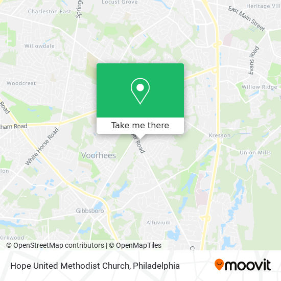 Hope United Methodist Church map