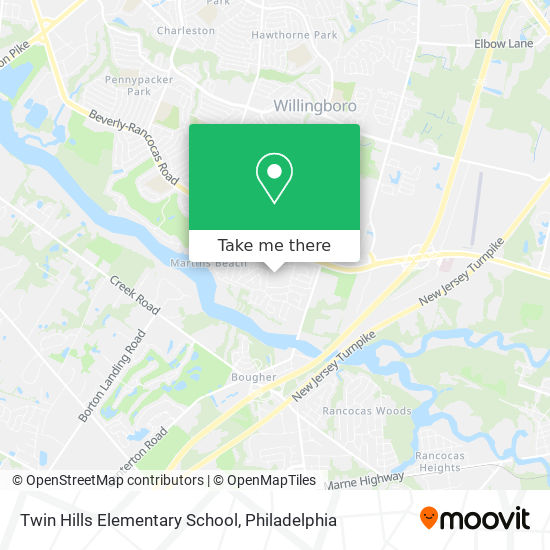 Twin Hills Elementary School map