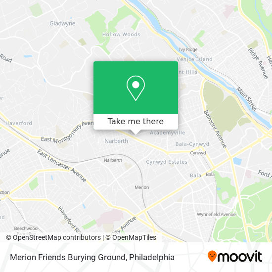 Mapa de Merion Friends Burying Ground