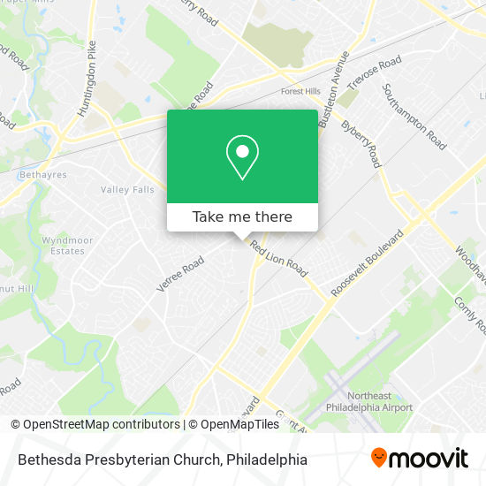 Bethesda Presbyterian Church map