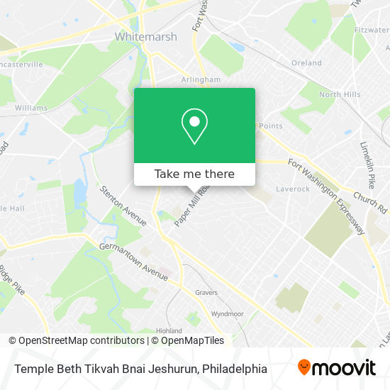 Mapa de Temple Beth Tikvah Bnai Jeshurun