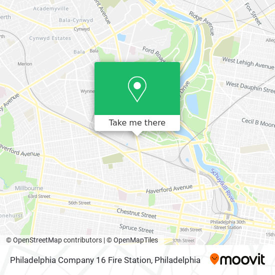 Philadelphia Company 16 Fire Station map