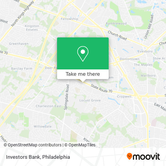 Investors Bank map