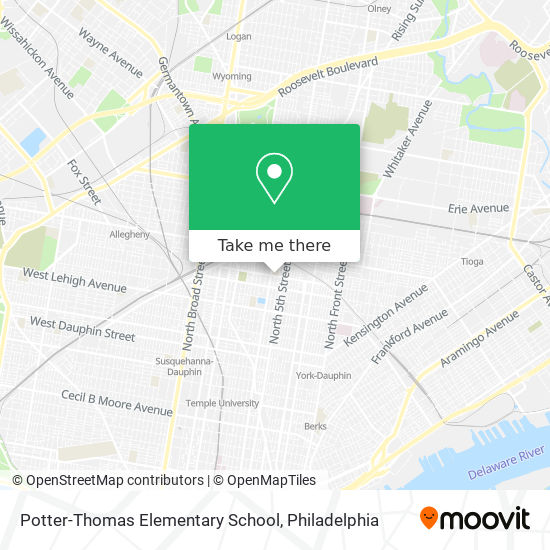 Mapa de Potter-Thomas Elementary School