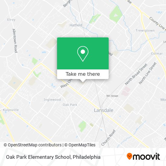 Oak Park Elementary School map