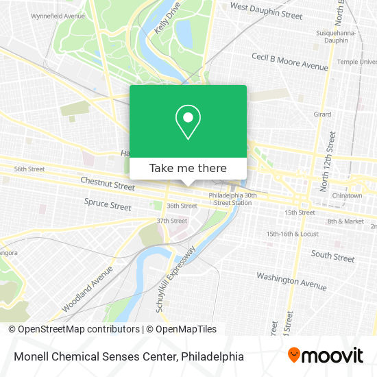 Monell Chemical Senses Center map