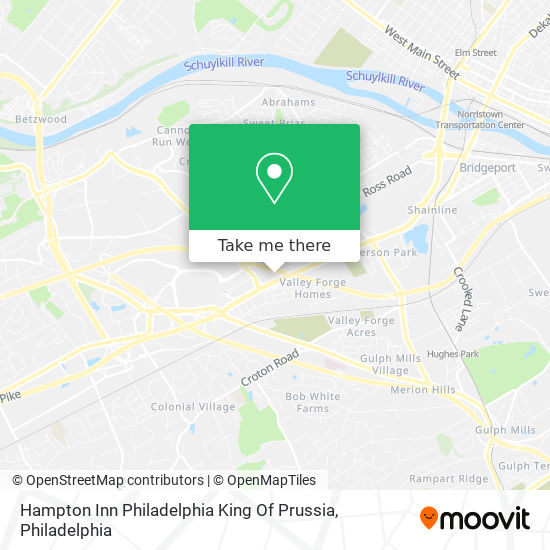 Hampton Inn Philadelphia King Of Prussia map