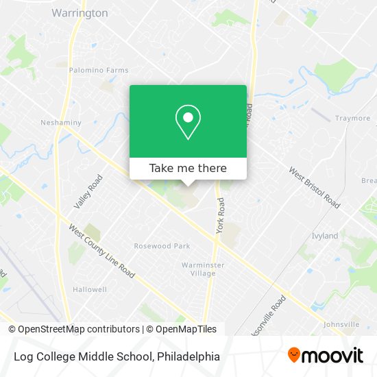 Log College Middle School map