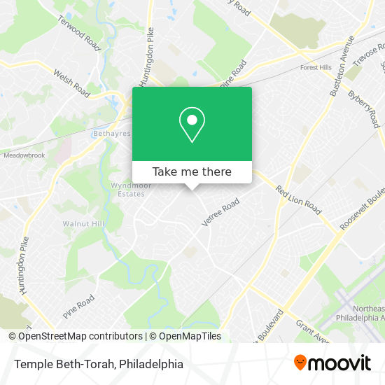 Mapa de Temple Beth-Torah