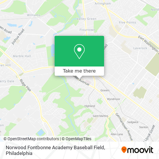 Norwood Fontbonne Academy Baseball Field map