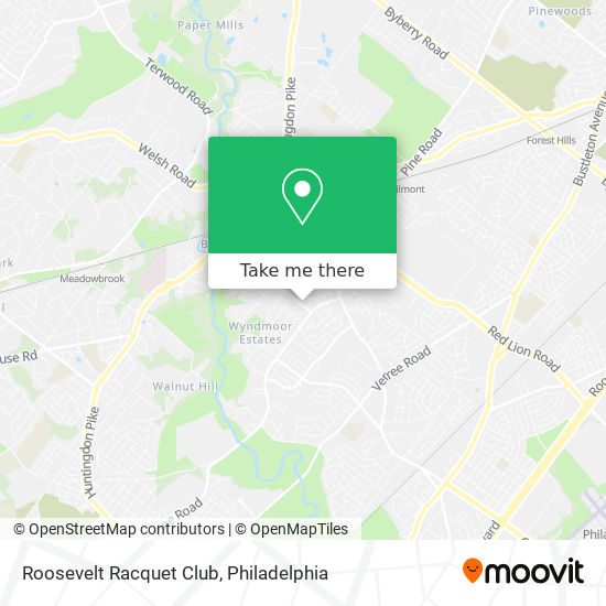 Mapa de Roosevelt Racquet Club