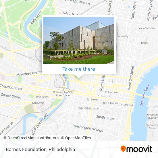 Mapa de Barnes Foundation