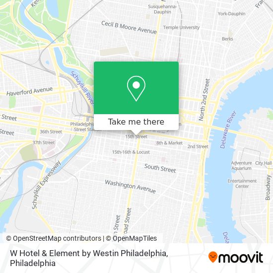 Mapa de W Hotel & Element by Westin Philadelphia