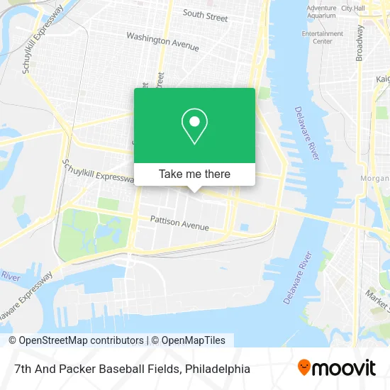 7th And Packer Baseball Fields map