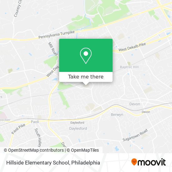 Hillside Elementary School map