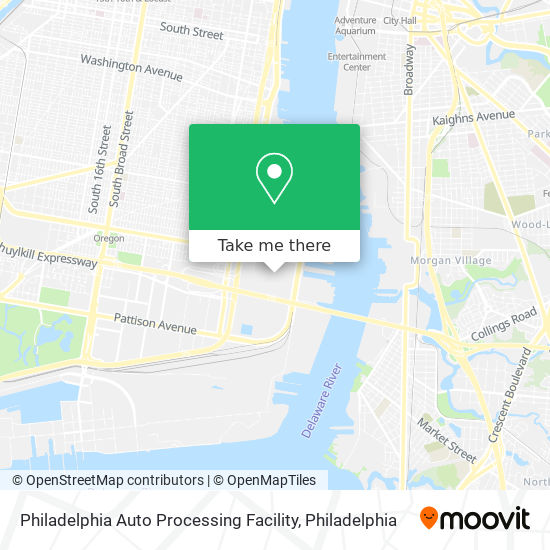 Philadelphia Auto Processing Facility map
