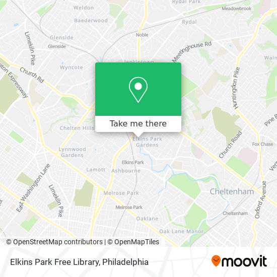 Mapa de Elkins Park Free Library