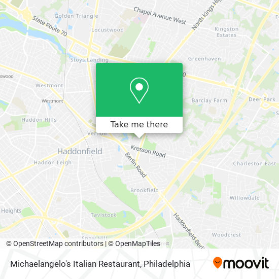 Mapa de Michaelangelo's Italian Restaurant