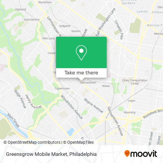 Mapa de Greensgrow Mobile Market