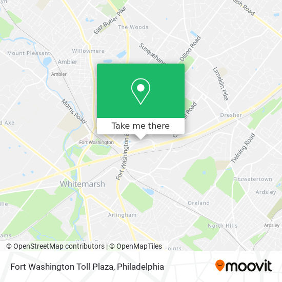 Mapa de Fort Washington Toll Plaza